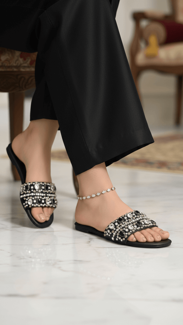 Black Fancy Slipper EC0217