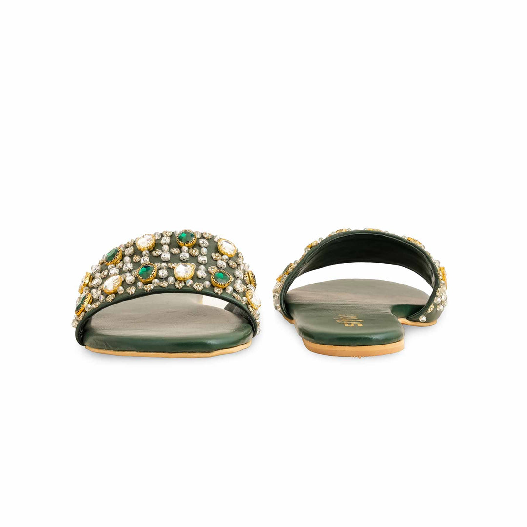 Green Fancy Women Slipper EC0217
