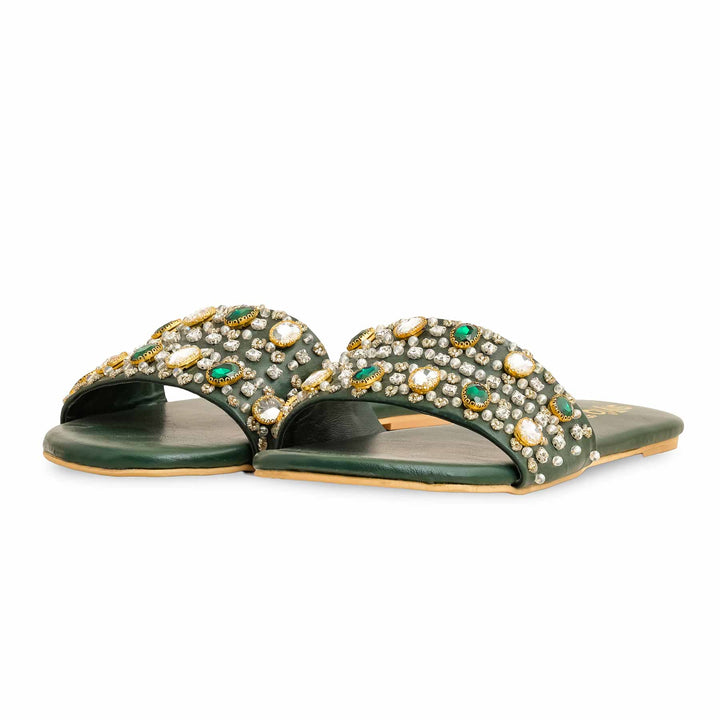 Green Fancy Women Slipper EC0217