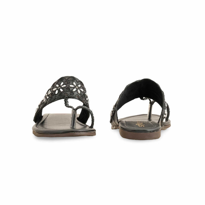 Black Formal Chappal For Women EC0231