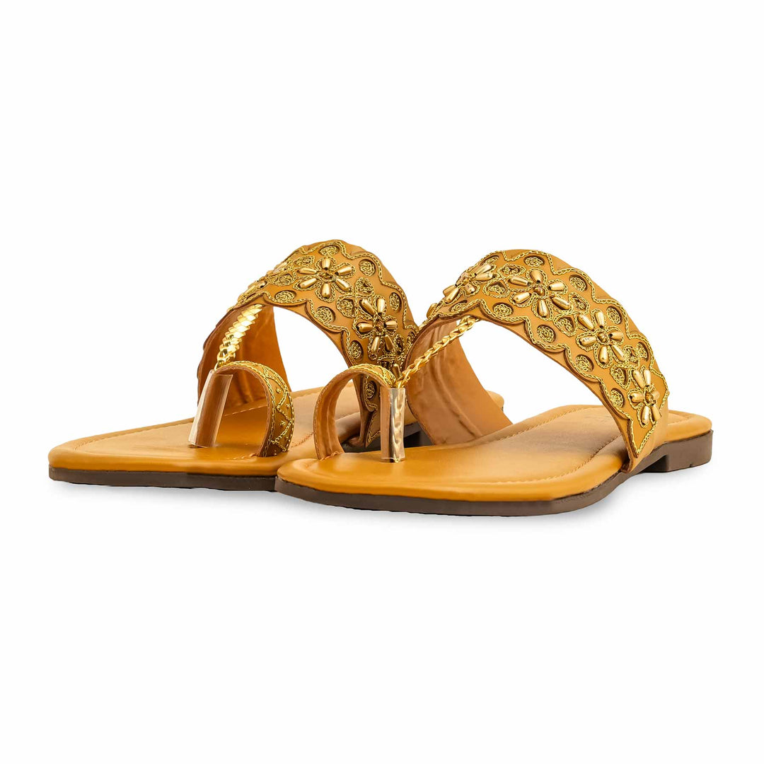 Mustard Formal Women Chappal EC0231