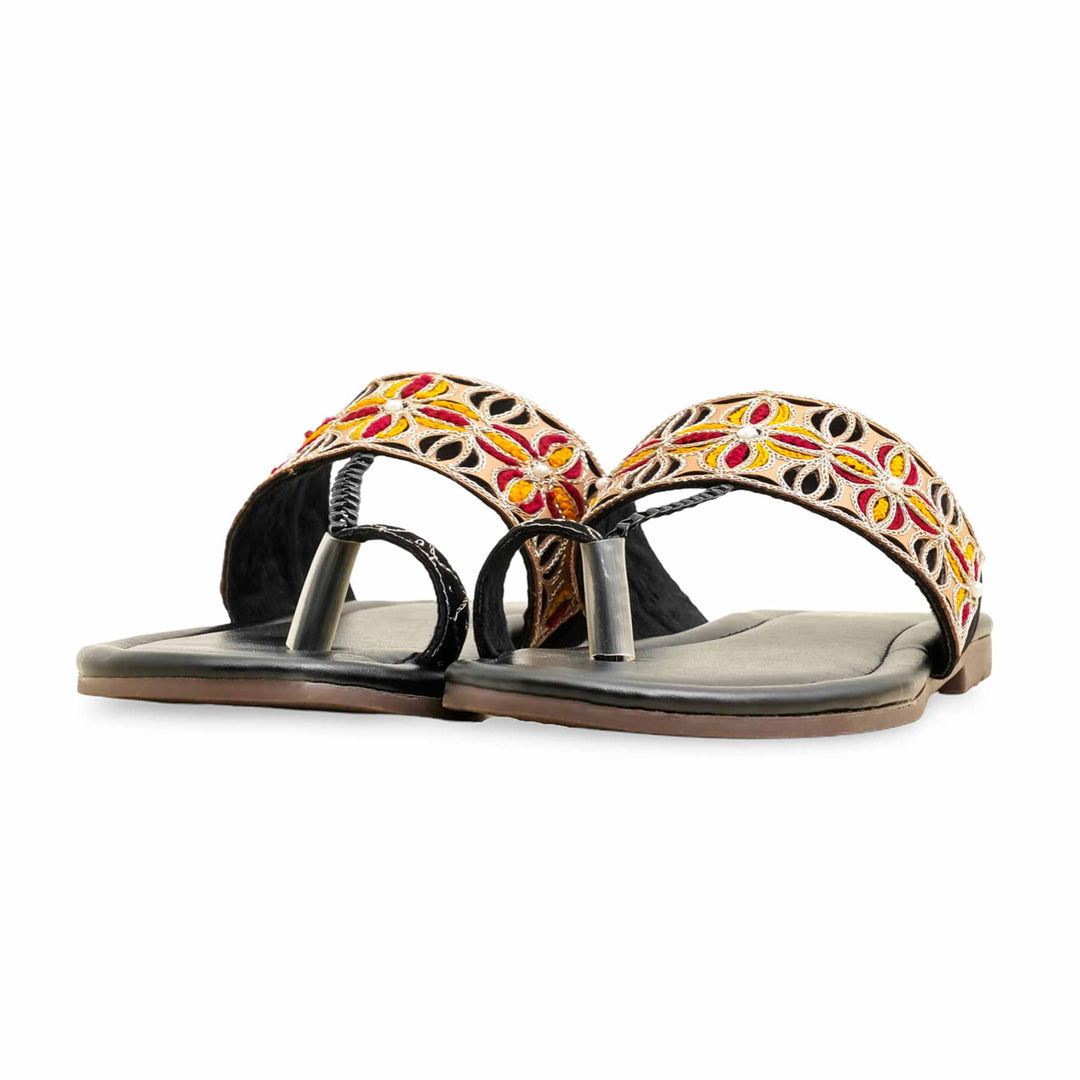 Black Formal Chappal For Ladies EC0234
