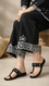 Black Ethnic Chappal For Women EC0236