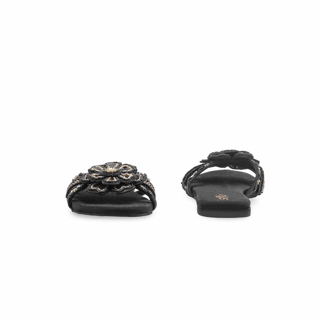Black Ethnic Slipper For Women EC0245