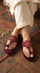 Maroon Ethnic Chappal For Ladies EC0247