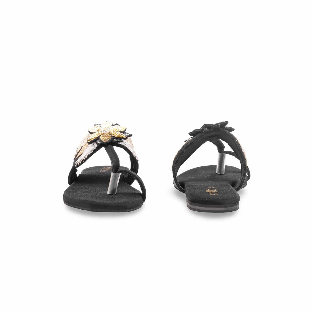 Black Ethnic Chappal For Women EC0248