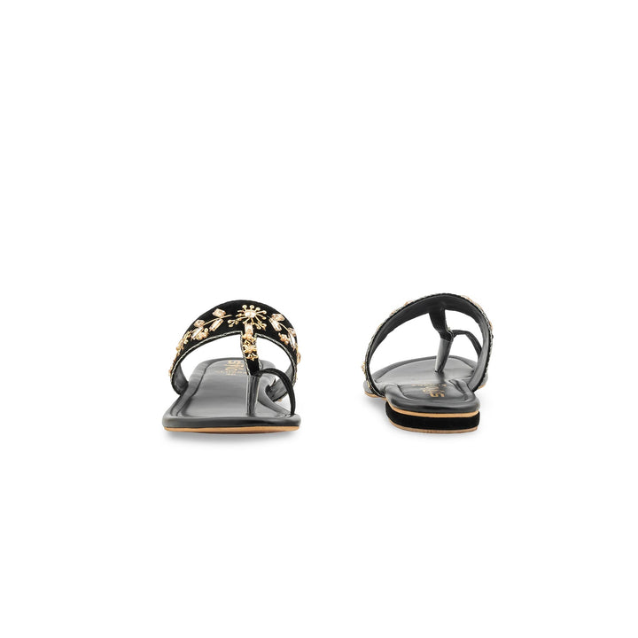 Black Ethnic Chappal For Women EC0254