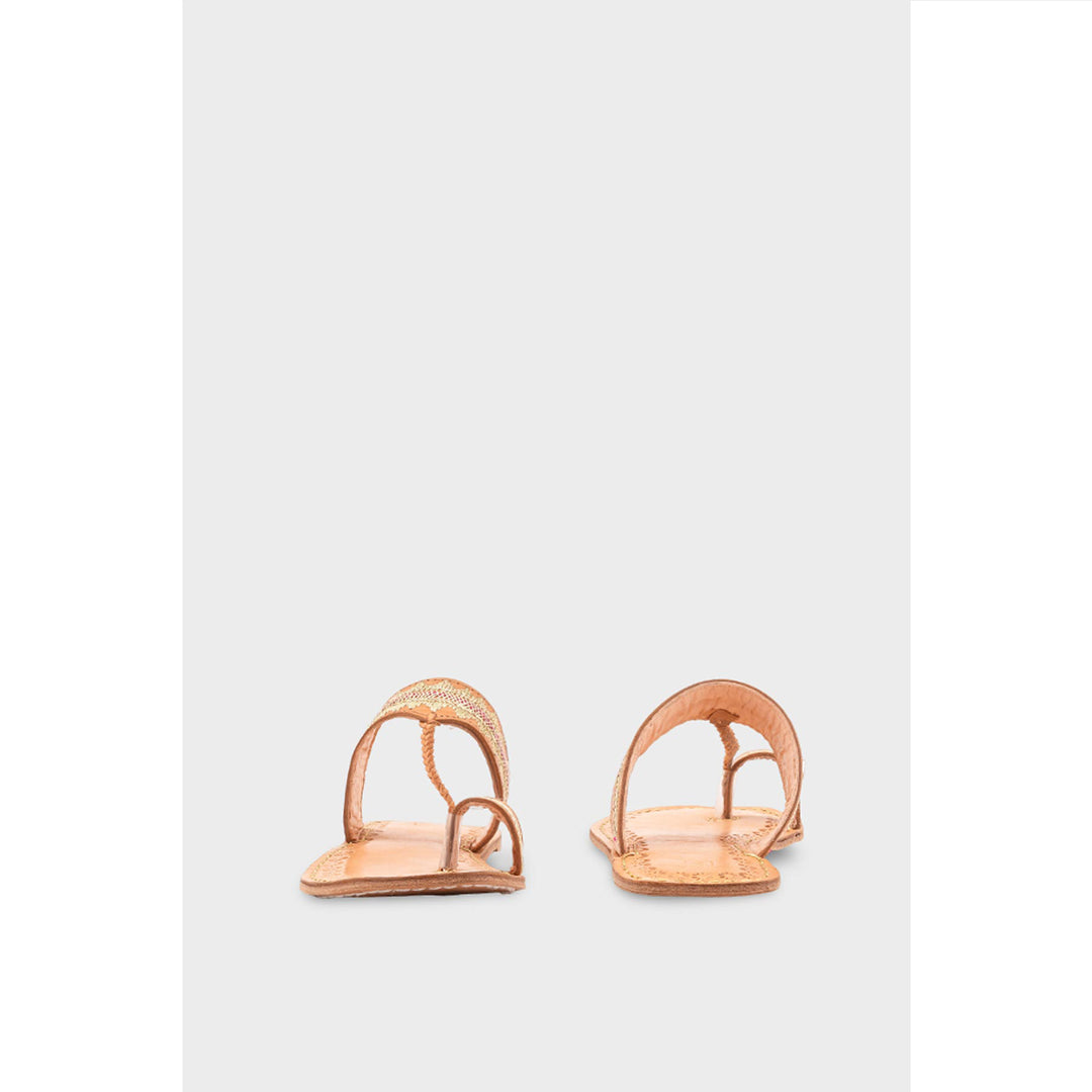 Beige Kolapoori Chappal EC0255