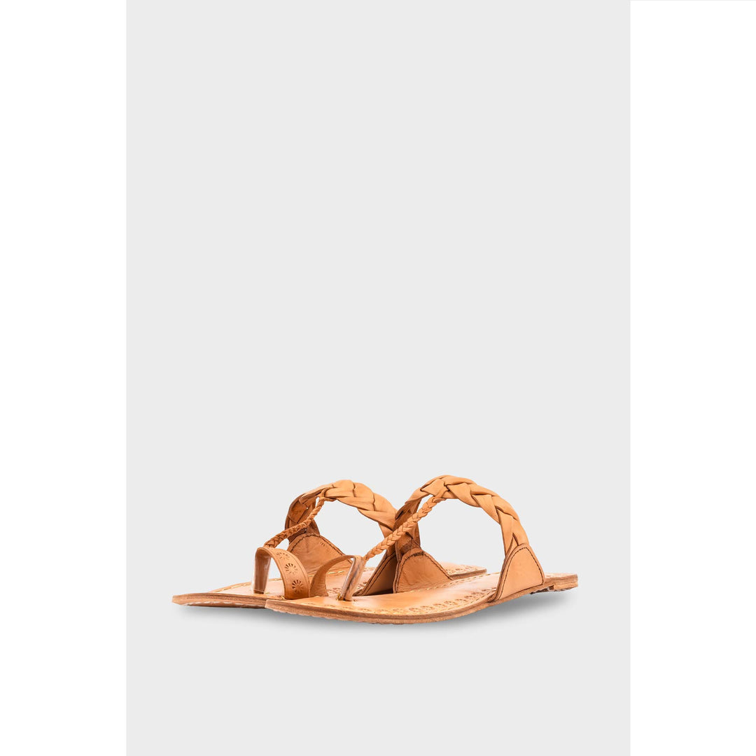 Beige Kolapoori Chappal EC0258