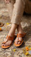 Brown Leather Kolapori For Women EC0262