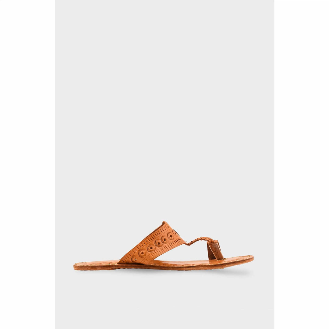 Brown Leather Kolapori For Women EC0262