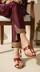 Maroon Leather Kolapoori Chappal EC0278
