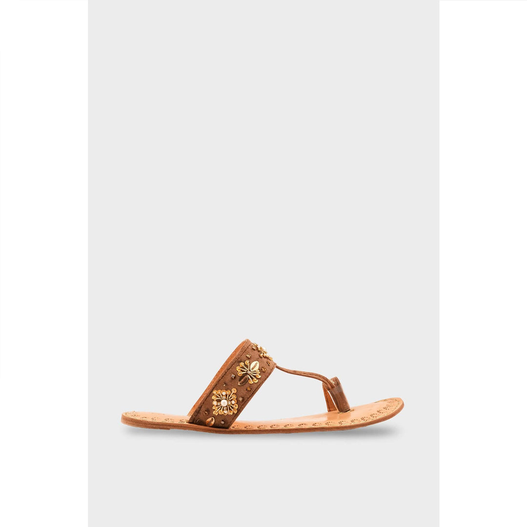 Golden Leather Kolapori For Women EC0284
