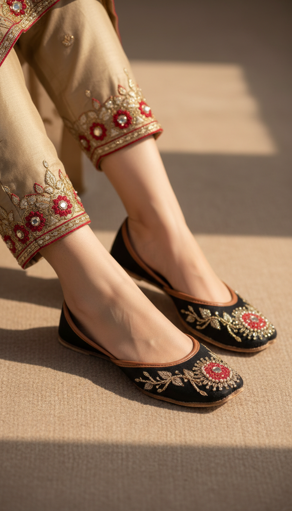 Black Fancy Khussa EC8411