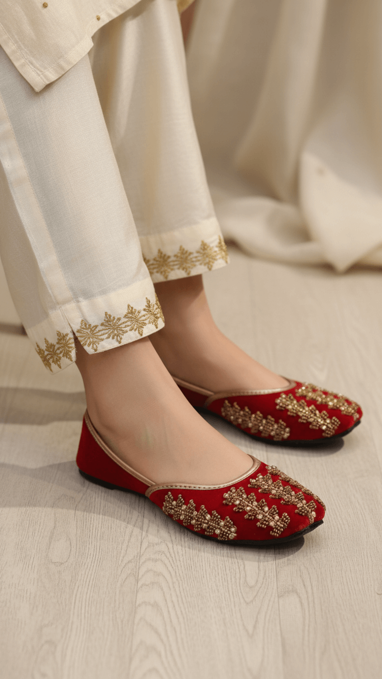 Maroon Fancy Khussa EC8469