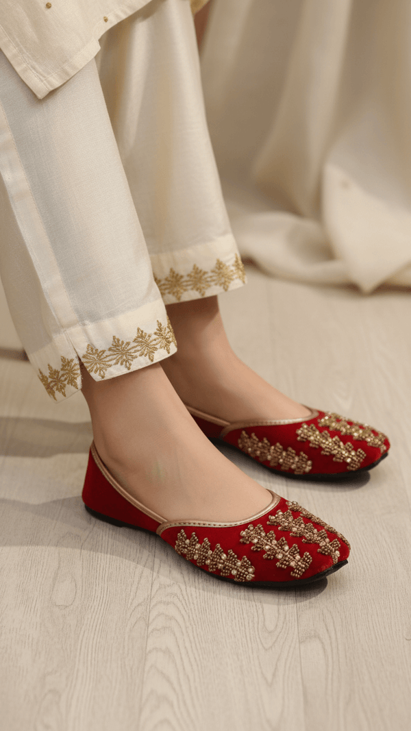 Maroon Fancy Khussa EC8469