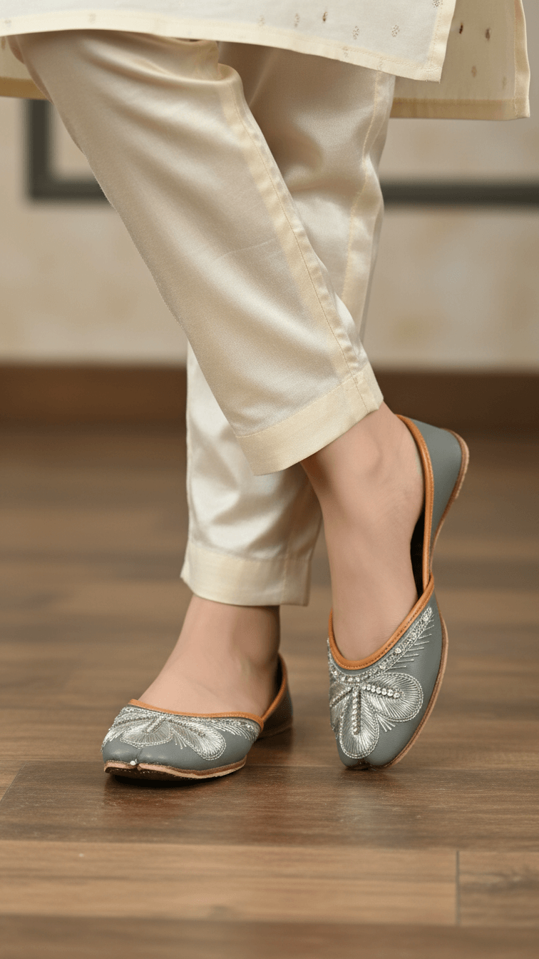 Grey Fancy Khussa EC8515