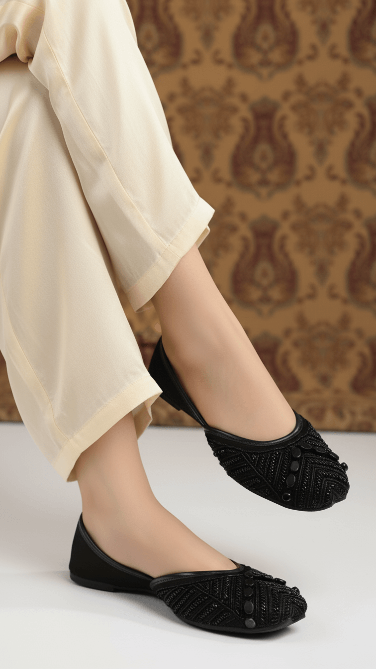 Black Fancy Khussa EC8521