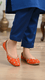 Orange Fancy Khussa For Ladies EC8532