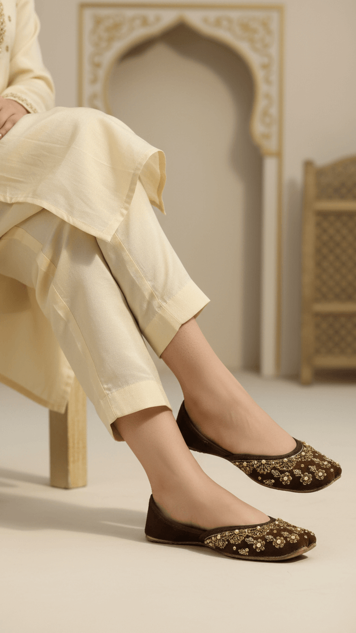 Brown Fancy Khussa EC8534