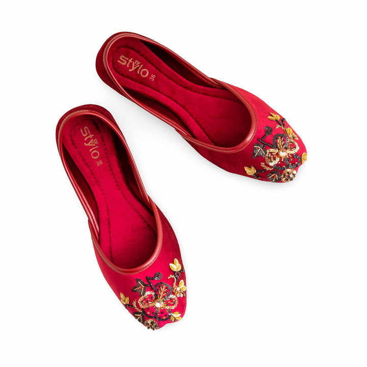 Maroon Fancy Women Khusa EC8558