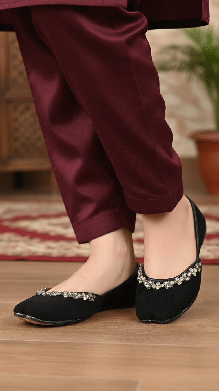 Black Fancy Khussa EC8577