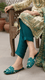 Green Fancy Back Open Khussa EC8578