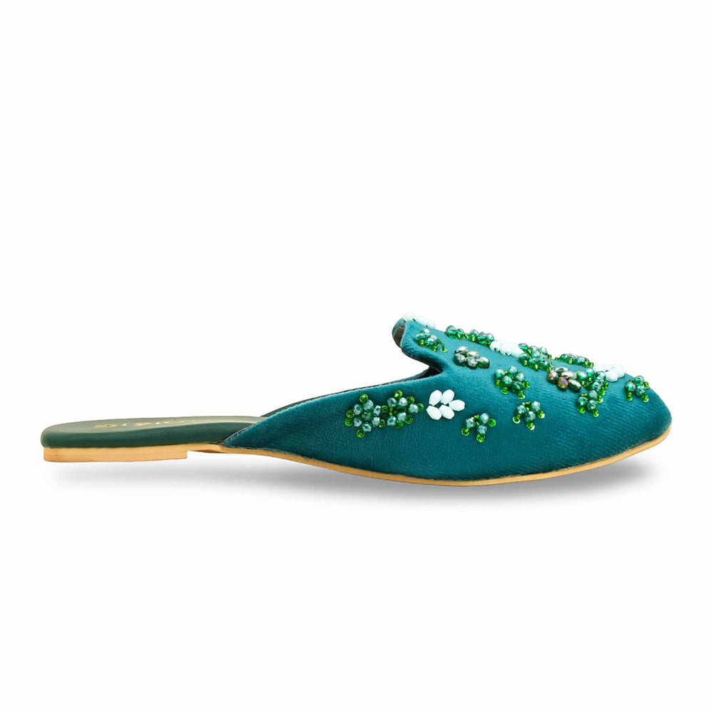 Green Fancy Back Open Khusa EC8578