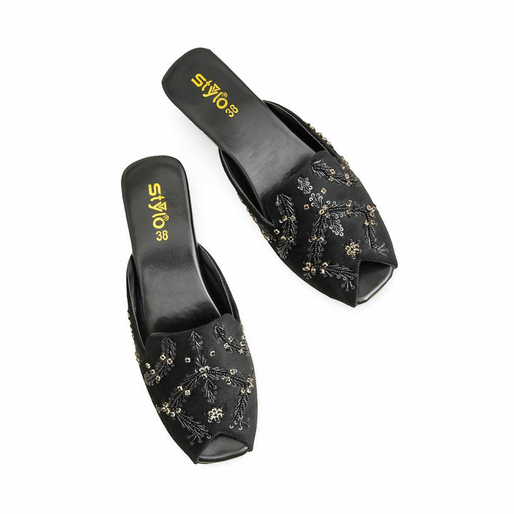 Black Fancy Back Open Khusa EC8579