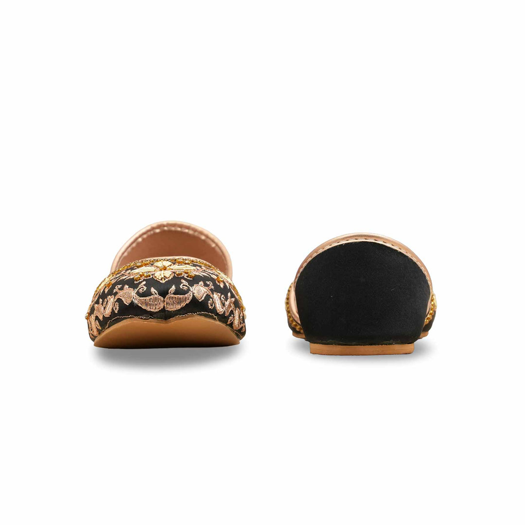 Black Fancy Khusa For Ladies EC8593