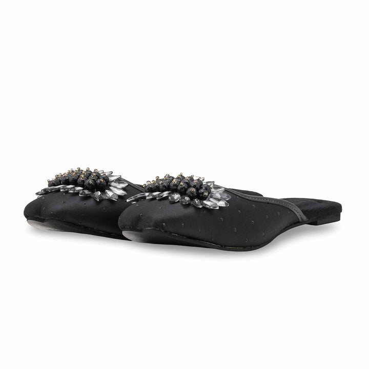 Black Fancy Back Open Khusa EC8596