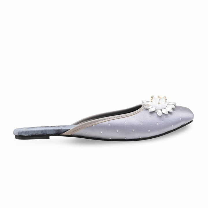 Grey Ethnic Back Open Khusa For Women EC8596