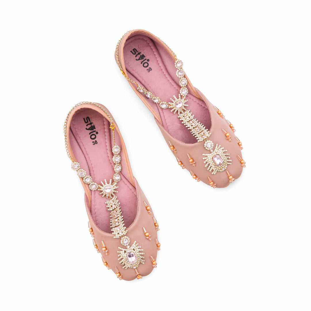 Pink Fancy Khussa For Ladies EC8599