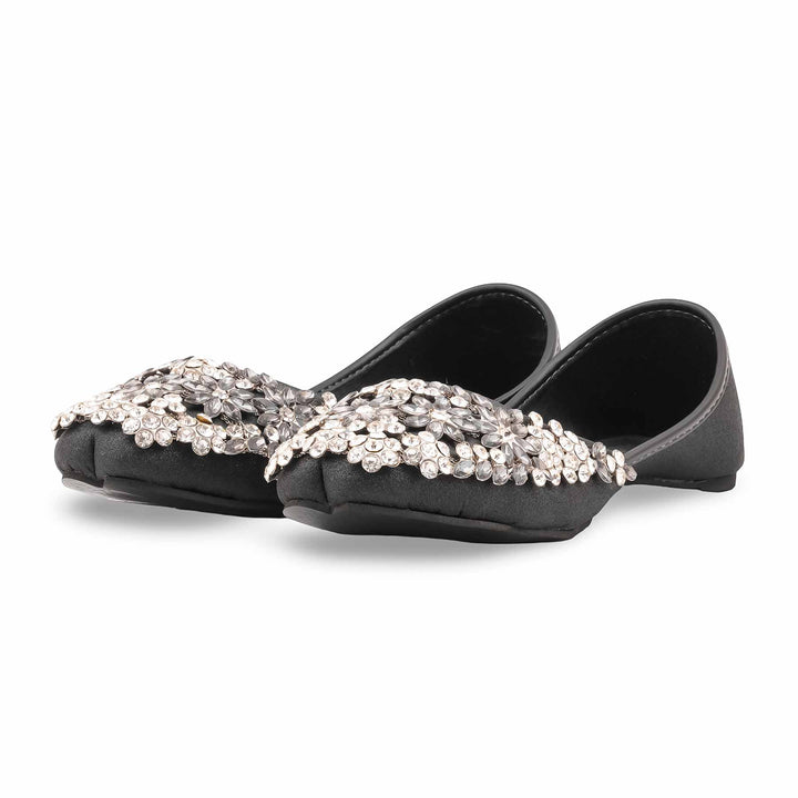 Black Ethnic Khussa For Ladies EC8600