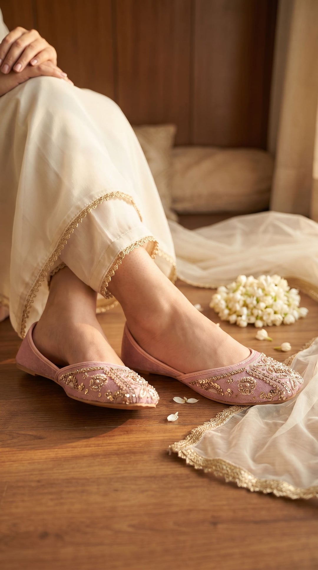 Pink Fancy Khussa For Women EC8609