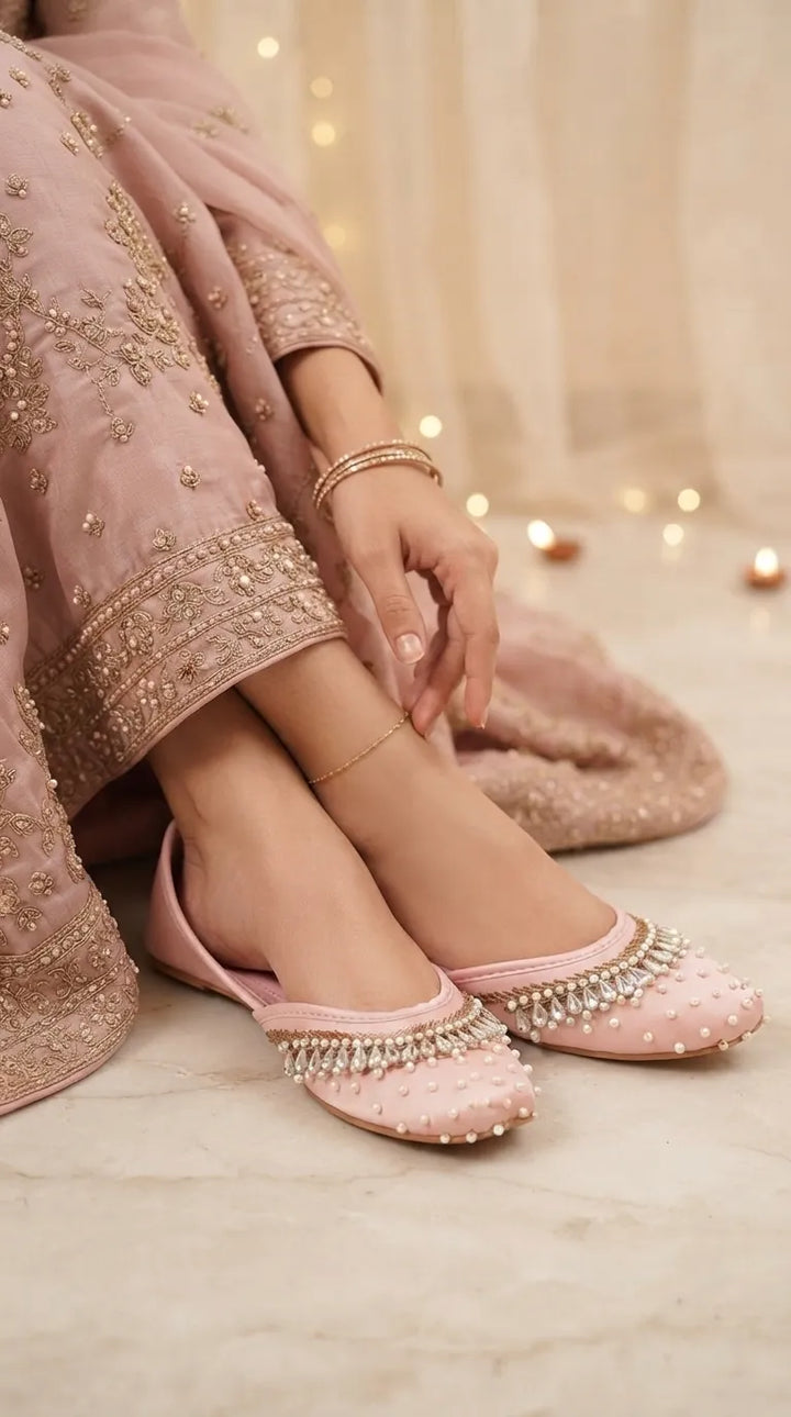 Pink Fancy Khussa For Women EC8614