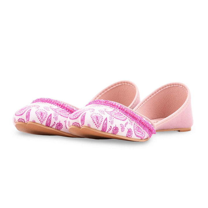 Pink Ethnic Khussa For Ladies EC8615
