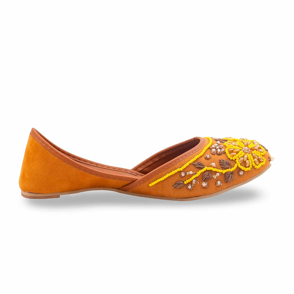Mustard Fancy Khussa For Ladies EC8617