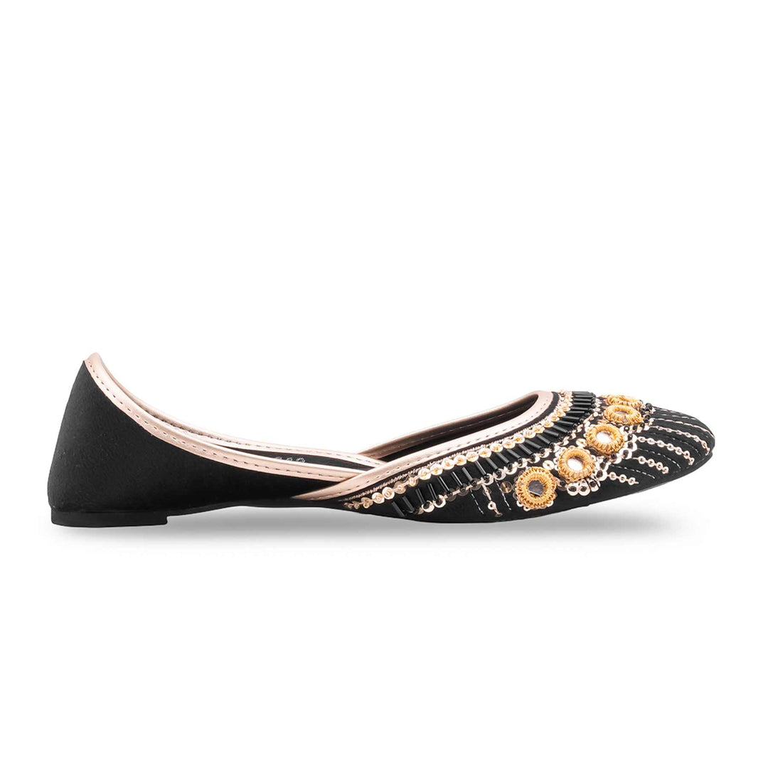 Black Fancy Khussa For Women EC8618