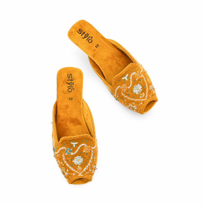 Mustard Fancy Khussa For Women EC8628