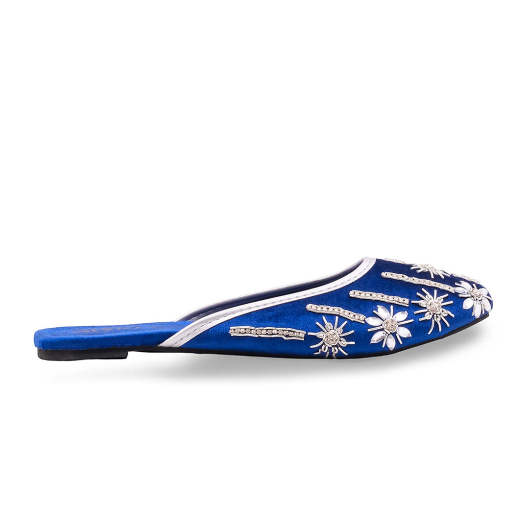 Blue Fancy Back Open Khussa EC8631