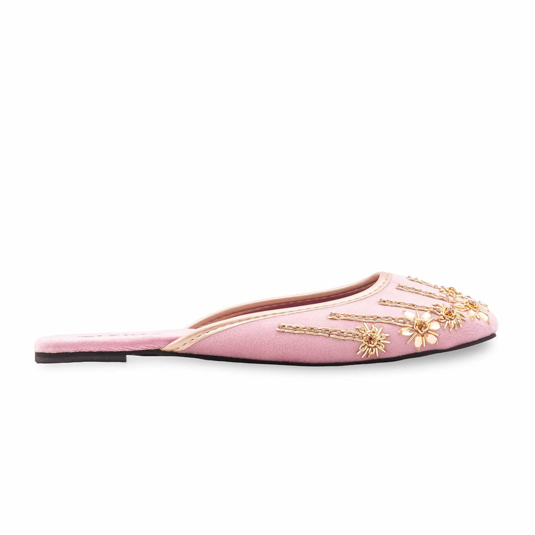 Pink Fancy Back Open Khussa EC8631