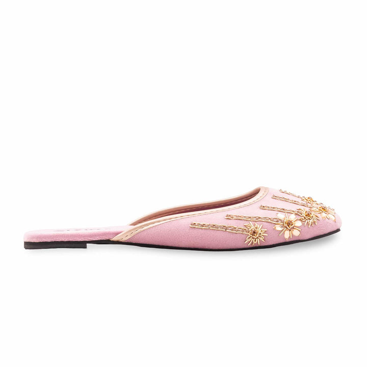 Pink Fancy Back Open Khussa EC8631