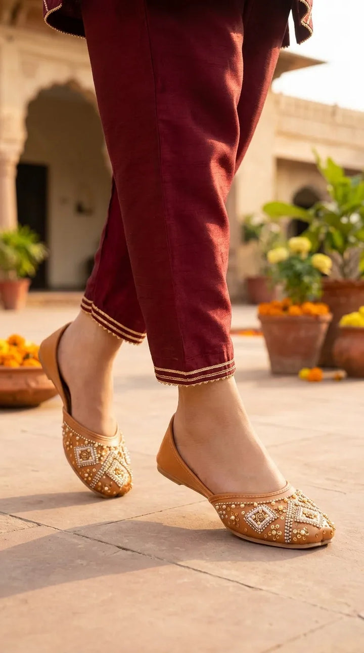 Mustard Fancy Khussa EC8635
