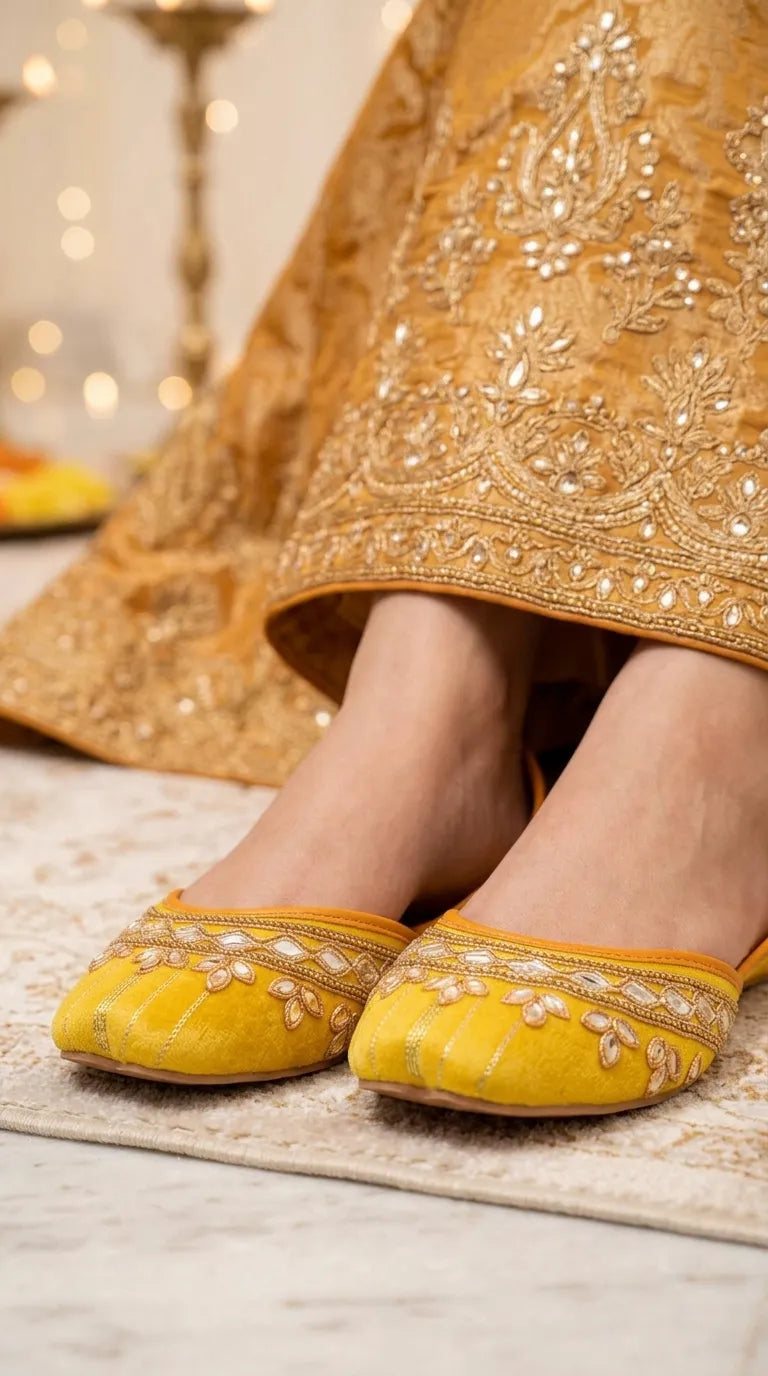 Yellow Fancy Khussa EC8636
