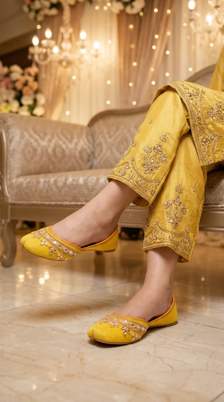 Yellow Fancy Khussa EC8636