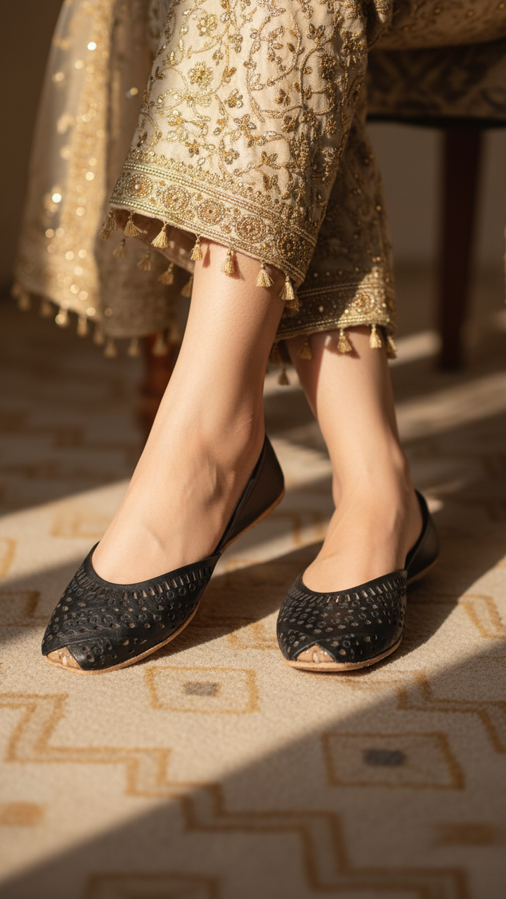 Black Ethnic Khussa EC8639