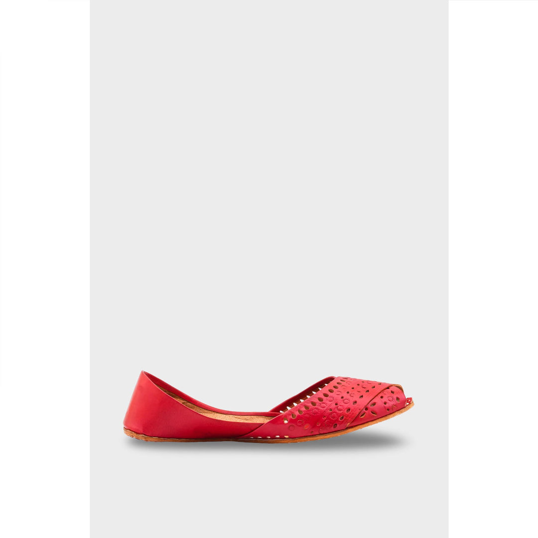 Red Leather Khussa EC8639