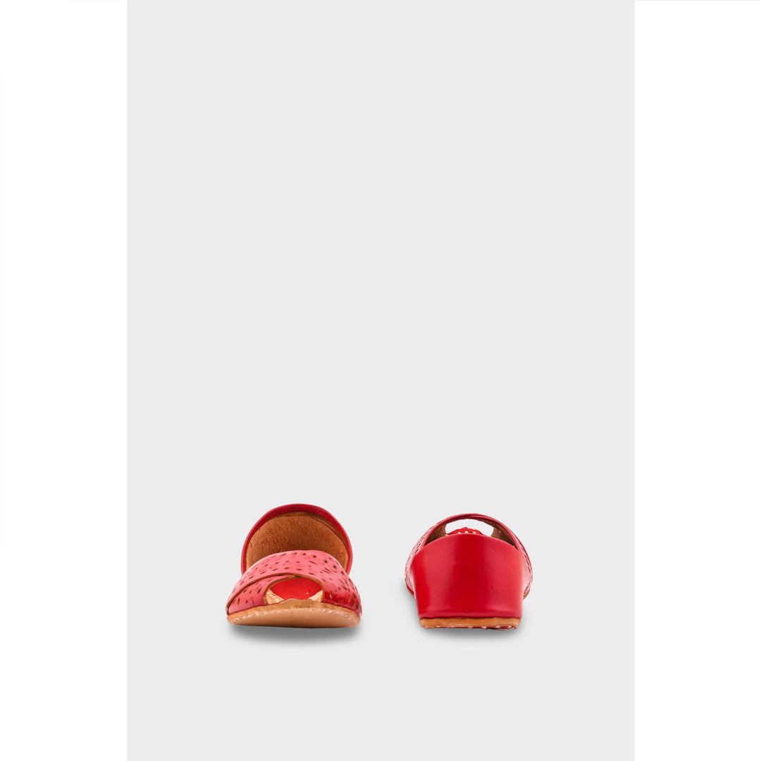 Red Leather Khussa EC8639