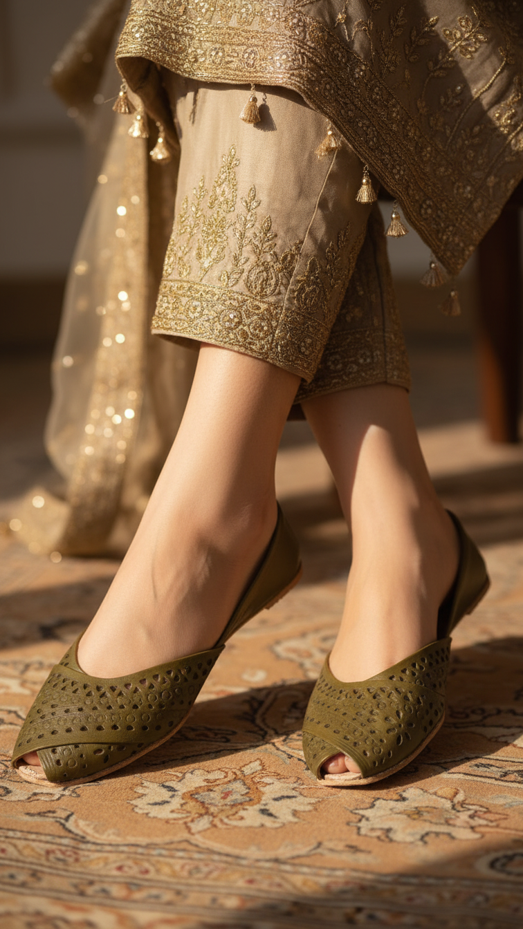 Mehndi Ethnic Khussa EC8639
